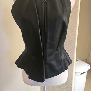 BCBG Black  Peplum Vest